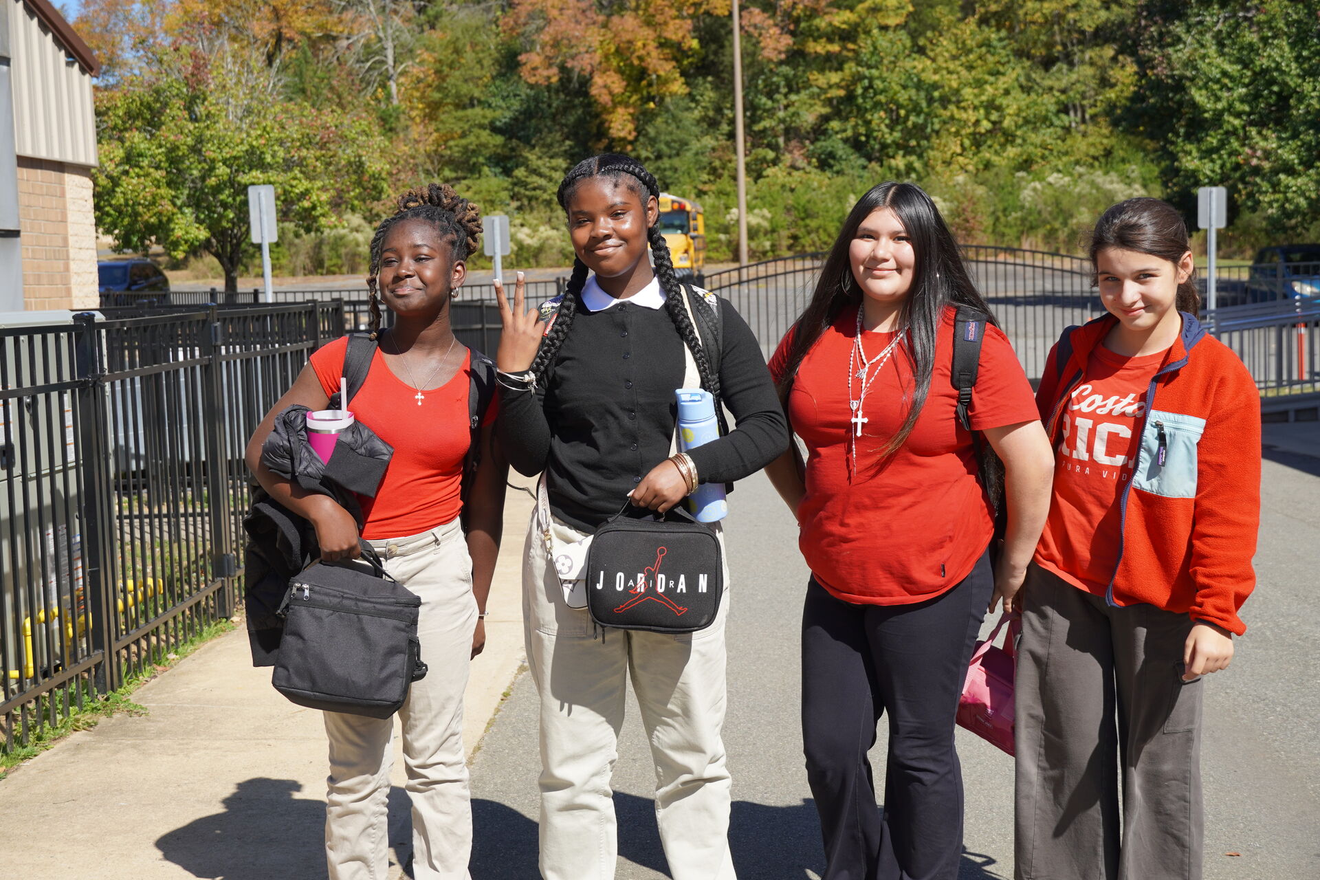 East Voyager Academy students and families at a school event